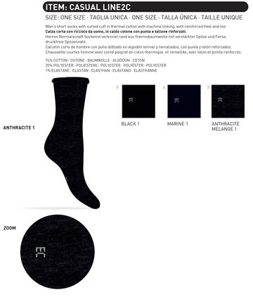 ART. CASUAL LINE- calza corta uomo caldo cotone casual line - Fratelli Parenti
